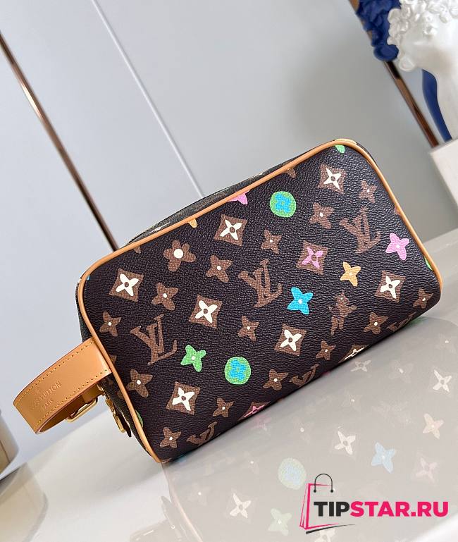 LV Locker Dopp Kit Chocolate Monogram Craggy Canvas M47069 23x13x12cm - 1