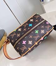 LV Locker Dopp Kit Chocolate Monogram Craggy Canvas M47069 23x13x12cm - 3