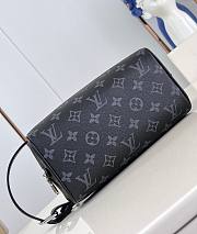 LV Locker Dopp Kit Monogram Eclipse Canvas M83113 23x13x12cm - 5