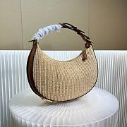 Fendigraphy Small Brown Natural Raffia 29x24.5x10cm - 6