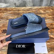 Dior Aqua Sandal Blue Quilted Denim - 3