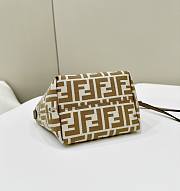 Fendi Roll Mini FF Beige Jacquard Mini Bag Beige 15.5x11x13cm - 6