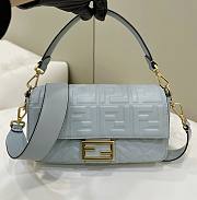 Fendi Baguette Light Blue Nappa Leather Bag 27x15x6cm - 1