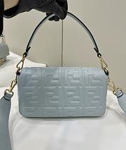 Fendi Baguette Light Blue Nappa Leather Bag 27x15x6cm - 3