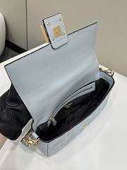 Fendi Baguette Light Blue Nappa Leather Bag 27x15x6cm - 5