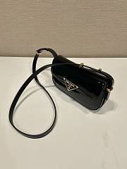 Prada Leather Shoulder Bag Black Patent 20x10x4cm - 6