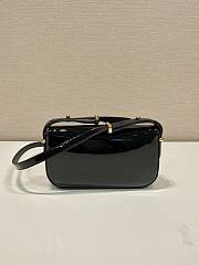 Prada Leather Shoulder Bag Black Patent 20x10x4cm - 2