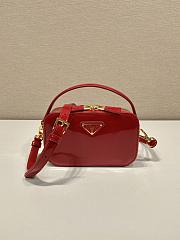 Prada Red Odette Patent Leather Mini Bag 17.5x10.5x4.5cm - 1