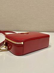 Prada Red Odette Patent Leather Mini Bag 17.5x10.5x4.5cm - 5