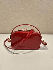 Prada Red Odette Patent Leather Mini Bag 17.5x10.5x4.5cm - 4