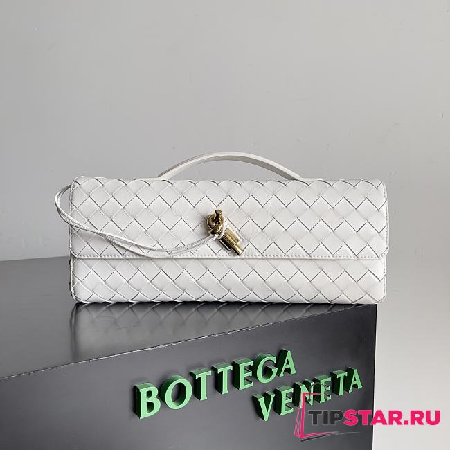 BV Long Clutch Andiamo With Handle Sea Salt 31x13x3cm - 1