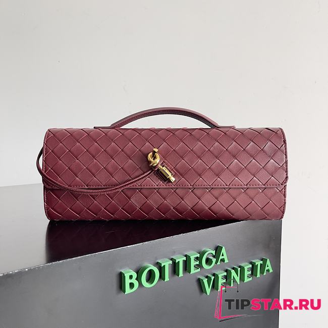 BV Long Clutch Andiamo With Handle Barolo 31x13x3cm - 1