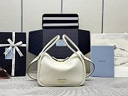 Prada Leather Handbag White 25x18x10.5cm - 1