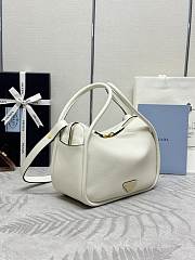 Prada Leather Handbag White 25x18x10.5cm - 5