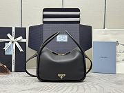 Prada Leather Handbag Black 25x18x10.5cm - 1