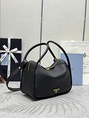 Prada Leather Handbag Black 25x18x10.5cm - 5