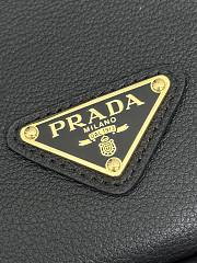 Prada Leather Handbag Black 25x18x10.5cm - 4