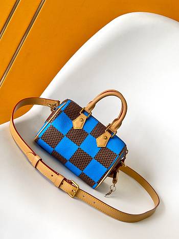 LV Speedy 18 Bandoulière Damier Pop Blue N40595 18x12x10cm 