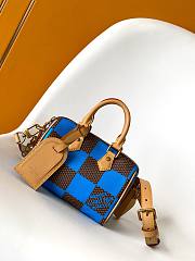 LV Speedy 18 Bandoulière Damier Pop Blue N40595 18x12x10cm  - 3