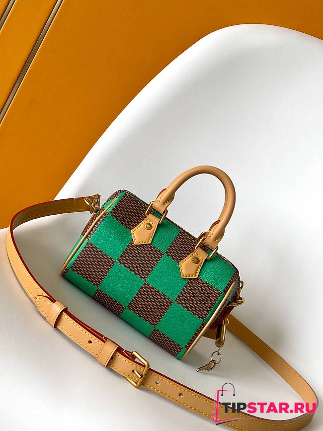 LV Speedy 18 Bandoulière Damier Pop Green N40534 18x12x10cm - 1