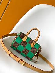 LV Speedy 18 Bandoulière Damier Pop Green N40534 18x12x10cm - 1