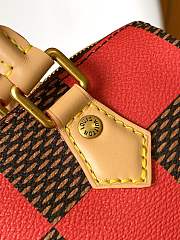 LV Speedy 18 Bandoulière Damier Pop Red N40611 18x12x10cm - 4