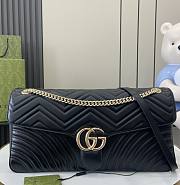 GG Marmont Large Shoulder Bag Black 40x21x8.5cm - 1