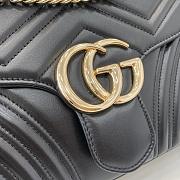 GG Marmont Large Shoulder Bag Black 40x21x8.5cm - 2