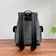 LV Christopher PM Backpack Monogram Eclipse Reverse Canvas M46331 32x39x12cm - 5