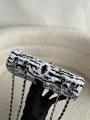 CC Small Flap Bag Sequins Black & White 14×21×8cm - 6