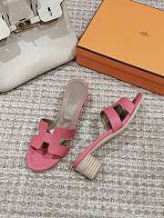 Hermes Oasis Sandal Ostrich Rose Boise 4.5cm - 6