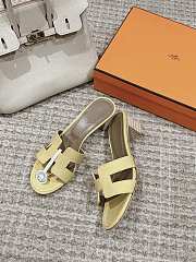 Hermes Oasis Sandal Ostrich Yellow 4.5cm - 3