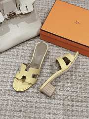 Hermes Oasis Sandal Ostrich Yellow 4.5cm - 4