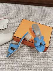 Hermes Oasis Sandal Ostrich Blue 4.5cm - 4