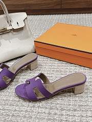 Hermes Oasis Sandal Ostrich Purple 4.5cm - 3