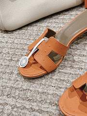 Hermes Oasis Sandal Ostrich Orange 4.5cm - 4