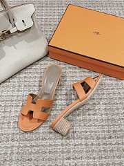 Hermes Oasis Sandal Ostrich Orange 4.5cm - 3