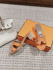 Hermes Oasis Sandal Ostrich Orange 4.5cm - 5