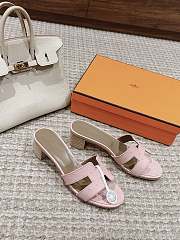 Hermes Oasis Sandal Ostrich Pink Pastel 4.5cm - 6