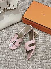 Hermes Oasis Sandal Ostrich Pink Pastel 4.5cm - 3