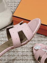 Hermes Oasis Sandal Ostrich Pink Pastel 4.5cm - 2