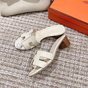 Hermes Oasis Sandal Ostrich Pink Pastel 4.5cm 21282 - 4