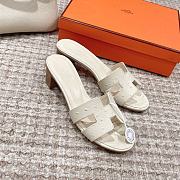 Hermes Oasis Sandal Ostrich Pink Pastel 4.5cm 21282 - 2