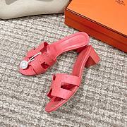 Hermes Oasis Sandal Ostrich Rose Boise Full 4.5cm - 1