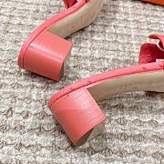 Hermes Oasis Sandal Ostrich Rose Boise Full 4.5cm - 6