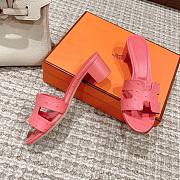 Hermes Oasis Sandal Ostrich Rose Boise Full 4.5cm - 2