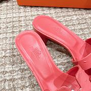 Hermes Oasis Sandal Ostrich Rose Boise Full 4.5cm - 3