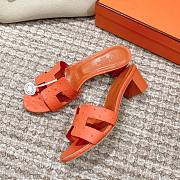 Hermes Oasis Sandal Ostrich Orange Full 4.5cm - 1