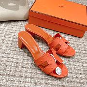 Hermes Oasis Sandal Ostrich Orange Full 4.5cm - 4