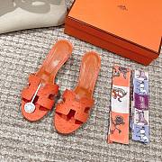 Hermes Oasis Sandal Ostrich Orange Full 4.5cm - 2